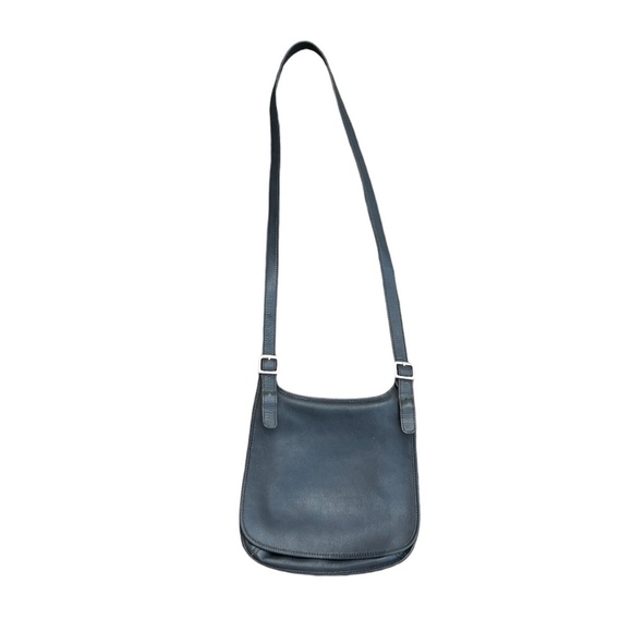 Vintage 90's Coach Legacy Crossbody Black Leather Flap Crossbody Messenger Purse - Picture 2 of 13